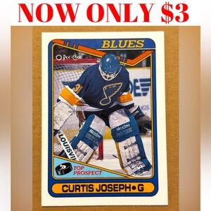 Curtis Joseph 1990/91 Toronto Maple Leafs Blues Rookie RC Hockey Card